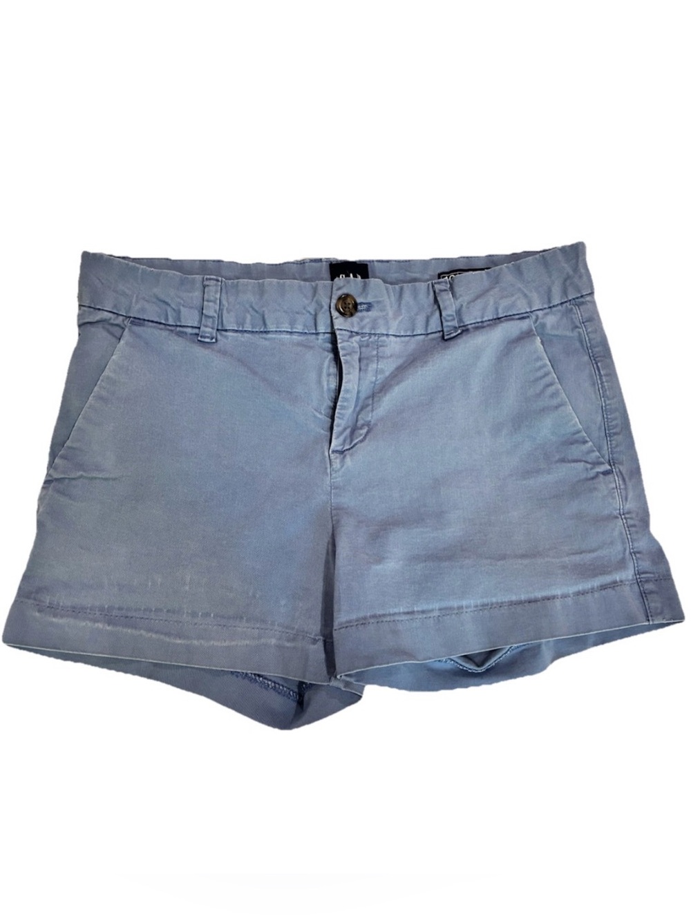 GAP Women’s Blue Relaxed Girlfriend Stretch Chino Shorts, Size 10